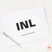 空港コード – 国際的滝，ミネソタ 楕円形シール (封筒)