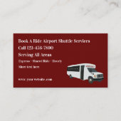 空港シャトル輸送タクシー事業用カード 名刺 (正面)