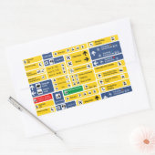 空港シンボルや象徴 長方形シール (封筒)