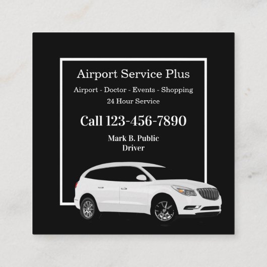 空港タクシー両面SUV名刺 スクエア名刺 (裏面)