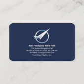 空港タクシー金ゴールド機滑走路 名刺 (裏面)