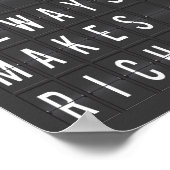 空港デジタルパネルノベルティ旅行ポスター ポスター (角)