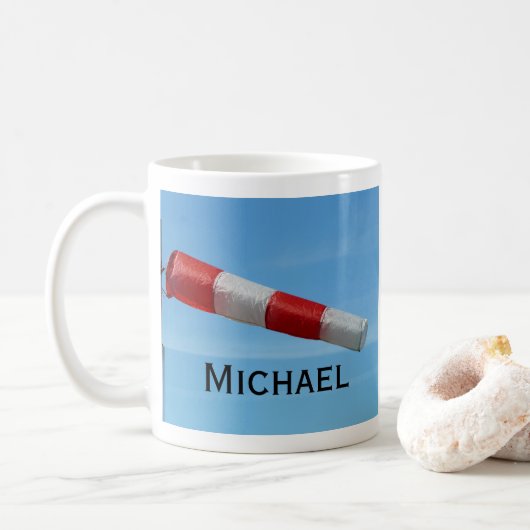 空港パーソナライズされた風ソックマグ コーヒーマグカップ (ドーナツ)