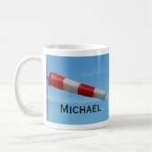 空港パーソナライズされた風ソックマグ コーヒーマグカップ (左)