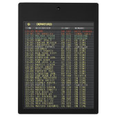 空港ボードフライト(カスタマイズ可能) クリップボード (裏面)