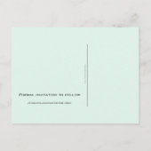 空港手荷物要求テーマウェディング日付を保存 案内ポストカード (裏面)