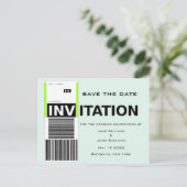 空港手荷物要求テーマウェディング日付を保存 案内ポストカード (スタンド正面)