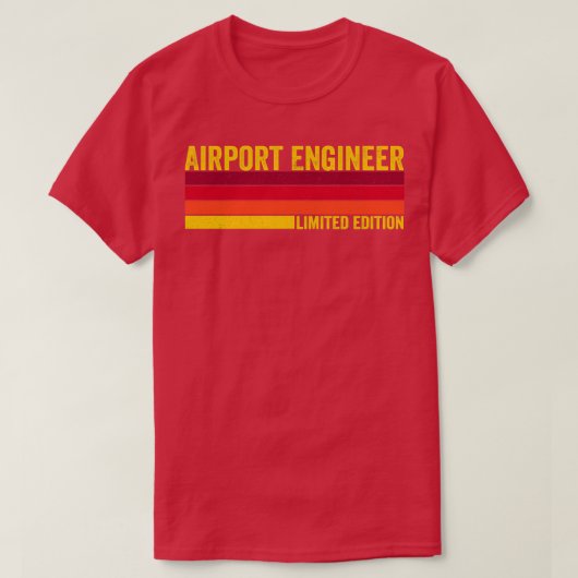 空港技術者 Tシャツ (デザイン正面)