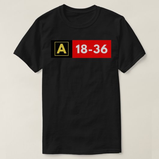 空港滑走路誘導路標識 Tシャツ (デザイン正面)