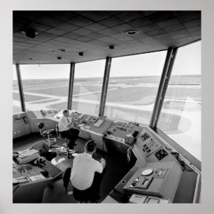 空港管制塔c.1960 ポスター