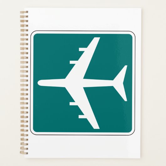 空港記号サイン飛行機旅行アイコン プランナー手帳 (正面)