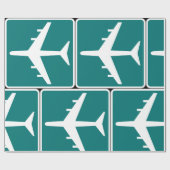 空港記号サイン飛行機旅行アイコン ラッピングペーパー (フラット)
