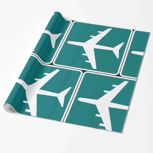 空港記号サイン飛行機旅行アイコン ラッピングペーパー (アンロールド)