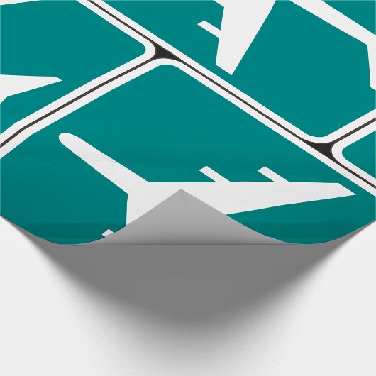 空港記号サイン飛行機旅行アイコン ラッピングペーパー