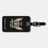 空生まれに乗るパイロット，航空クール,カスタム航空 ラゲッジタグ (正面横)