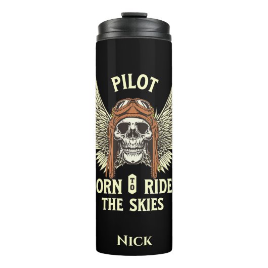 空生まれに乗るパイロット，航空，クールカスタム タンブラー (正面)
