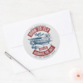 空生まれ空の冒険を飛ばす ラウンドシール (封筒)