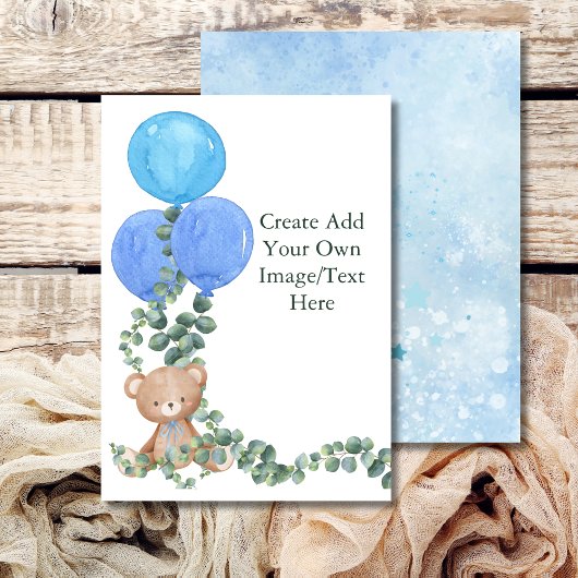 空白にあなただけの オーボイブアーバルーン ユーカリ 招待状