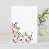 空白にお好きなメッセージをどうぞ マグノリア ブラッシュ ホワイト 招待状 (スタンド正面)