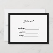 空白に音楽の音符（背景色を追加） 招待状 (裏面)