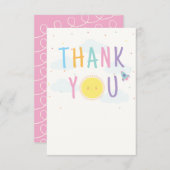 空白のかわいい太陽サンキューカード サンキューカード (正面/裏面)