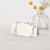 空白のかわいらしフローラ結婚枠 プレイスカード (裏面)