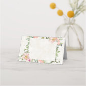 空白のかわいらしフローラ結婚枠 プレイスカード (正面)