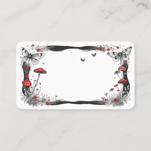 空白のきのこ星形五角形Oracleカード 名刺 (裏面)