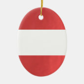 空白のでストライプなテンプレートDIYはTXTのイメージのイベントの名前を加えます セラミックオーナメント (正面)