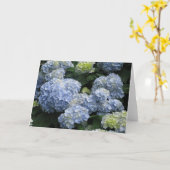 空白ので青いHydragea カード (黄色い花)