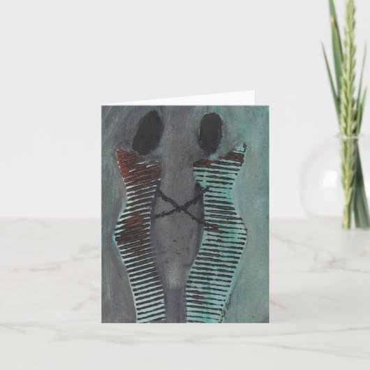 空白のなアフリカの芸術のメッセージカード カード (正面)