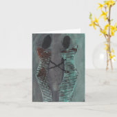 空白のなアフリカの芸術のメッセージカード カード (黄色い花)