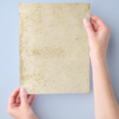 空白のなアンティークによって汚される1870年代の古いペーパーフライヤ チラシ (手)