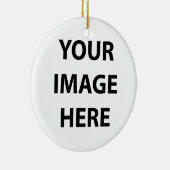 空白のなオーナメントのテンプレート セラミックオーナメント (右)