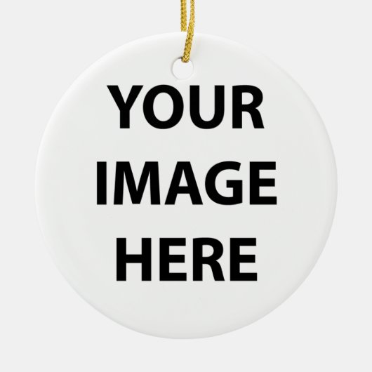 空白のなオーナメントのテンプレート セラミックオーナメント (正面)