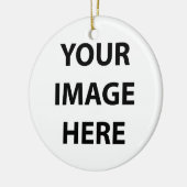 空白のなオーナメントのテンプレート セラミックオーナメント (左)