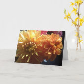 空白のなカード-ダリア カード (黄色い花)