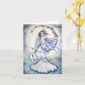 空白のなカード-月の妖精*シンシア* カード (黄色い花)