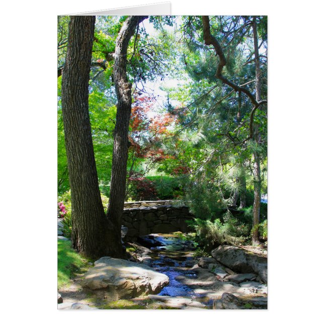 空白のなカード、流れ及び橋 (正面)