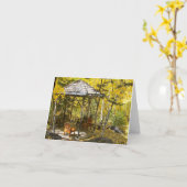 空白のなカード、秋の望楼 カード (黄色い花)