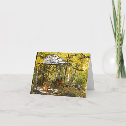 空白のなカード、秋の望楼 カード (正面)