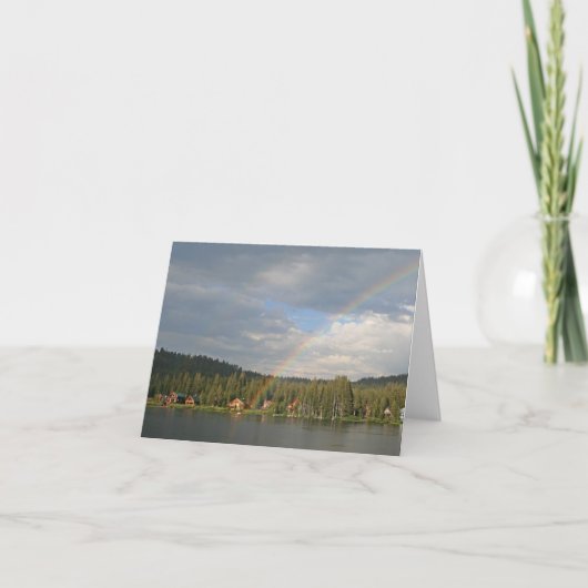 空白のなカード、虹 サンキューカード (正面)