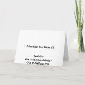 空白のなカード: Paso Robles 2010年の塩水性沼沢の川 カード (裏面)