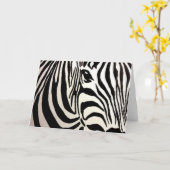 空白のなシマウマの挨拶状 カード (黄色い花)