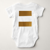 空白のなストリップのテンプレートDIYは文字IMGの挨拶のおもしろいを加えます ベビーボディスーツ (裏面)