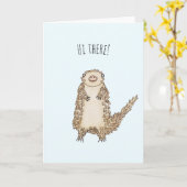 空白のなセンザンコウの挨拶状 カード (黄色い花)