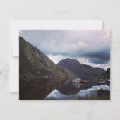 空白のなノルウェーの景色の挨拶状 カード (正面)