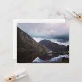 空白のなノルウェーの景色の挨拶状 カード (正面/裏面インサイチュ)