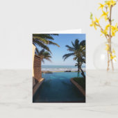 空白のなビーチカード カード (黄色い花)