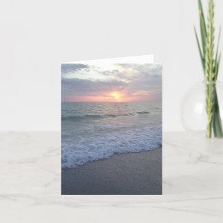 空白のなフロリダの日没のビーチカード カード